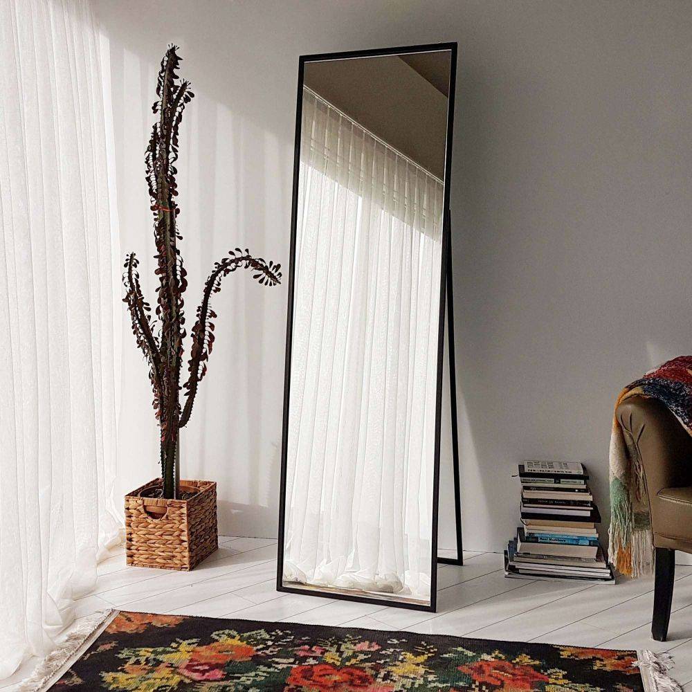 Hanah Home - Miroir psyché en métal Noir - Image 4