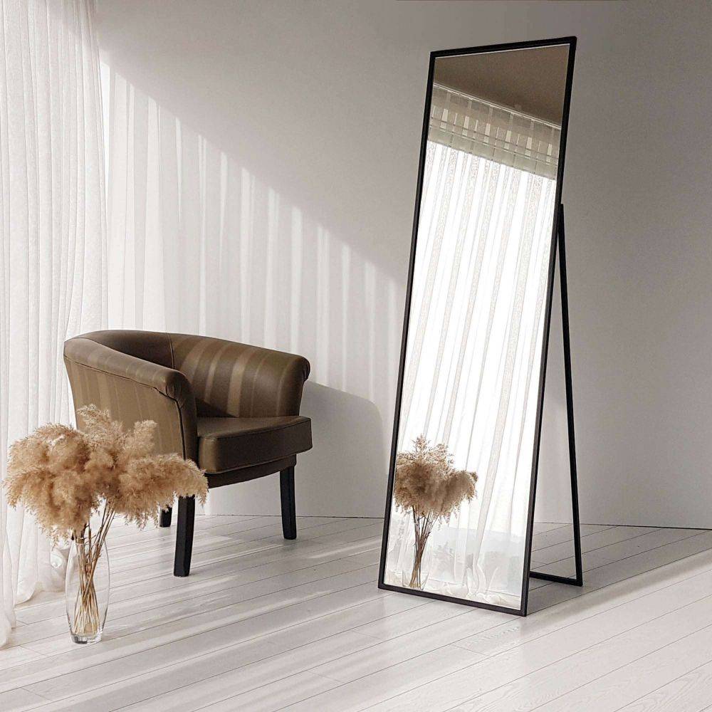 Hanah Home - Miroir psyché en métal Noir - Image 2