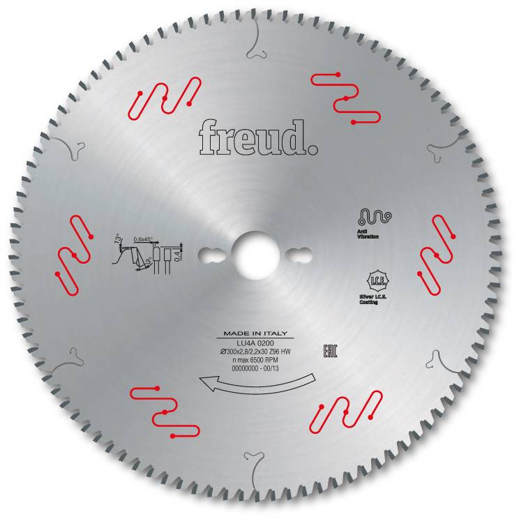 Lame trapèze plate pour matériaux plastiques FREUD - Ø250 2,8/2,2 AL30 Z80 TP- - F03FS05163 -LU4A 0100 - Imagen 1