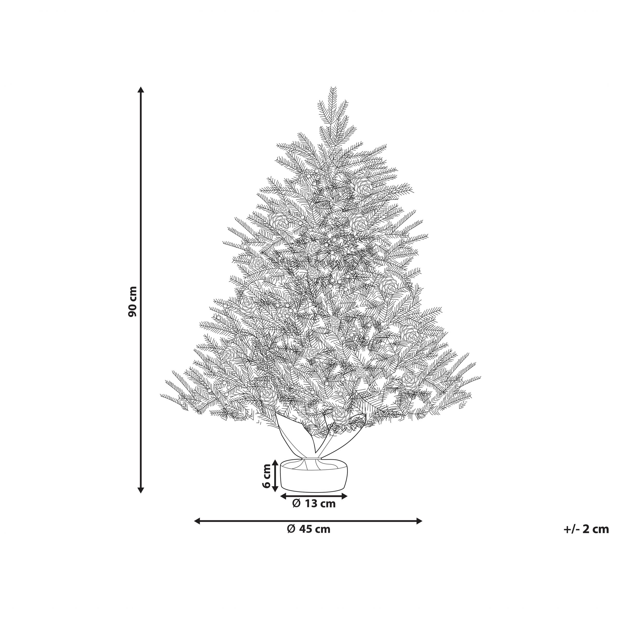 Beliani - Sapin de Noël Matière synthétique Blanc MALIGNE - Beliani - Imagen 3