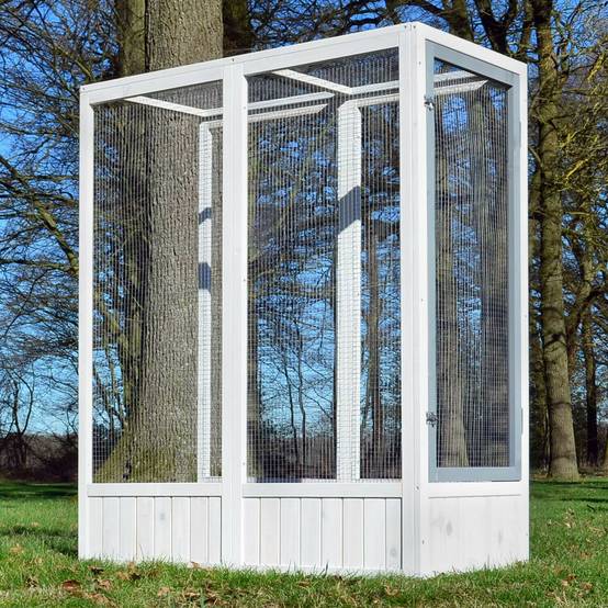 BB Loisir - Voliere Cage a oiseaux en bois de haute qualite 52 x 114 x 136 cm extension Modele Luise 310 - Image 3
