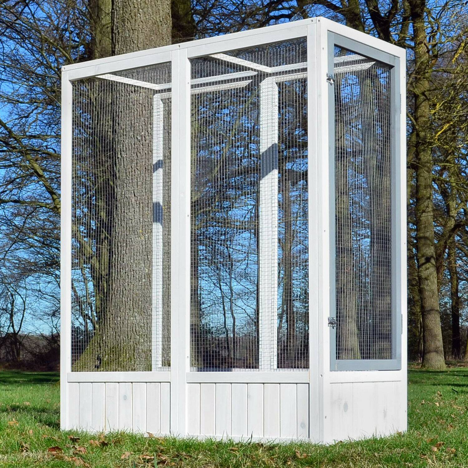 BB Loisir - Voliere Cage a oiseaux en bois de haute qualite 52 x 114 x 136 cm extension Modele Luise 310 - Image 3