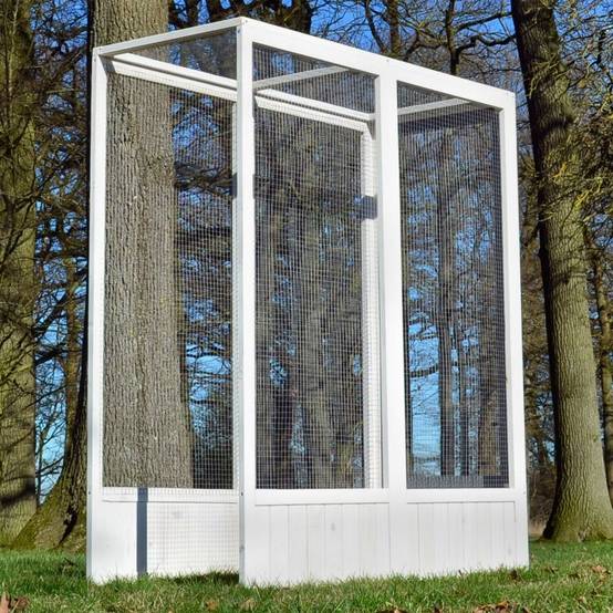 BB Loisir - Voliere Cage a oiseaux en bois de haute qualite 52 x 114 x 136 cm extension Modele Luise 310 - Image 1