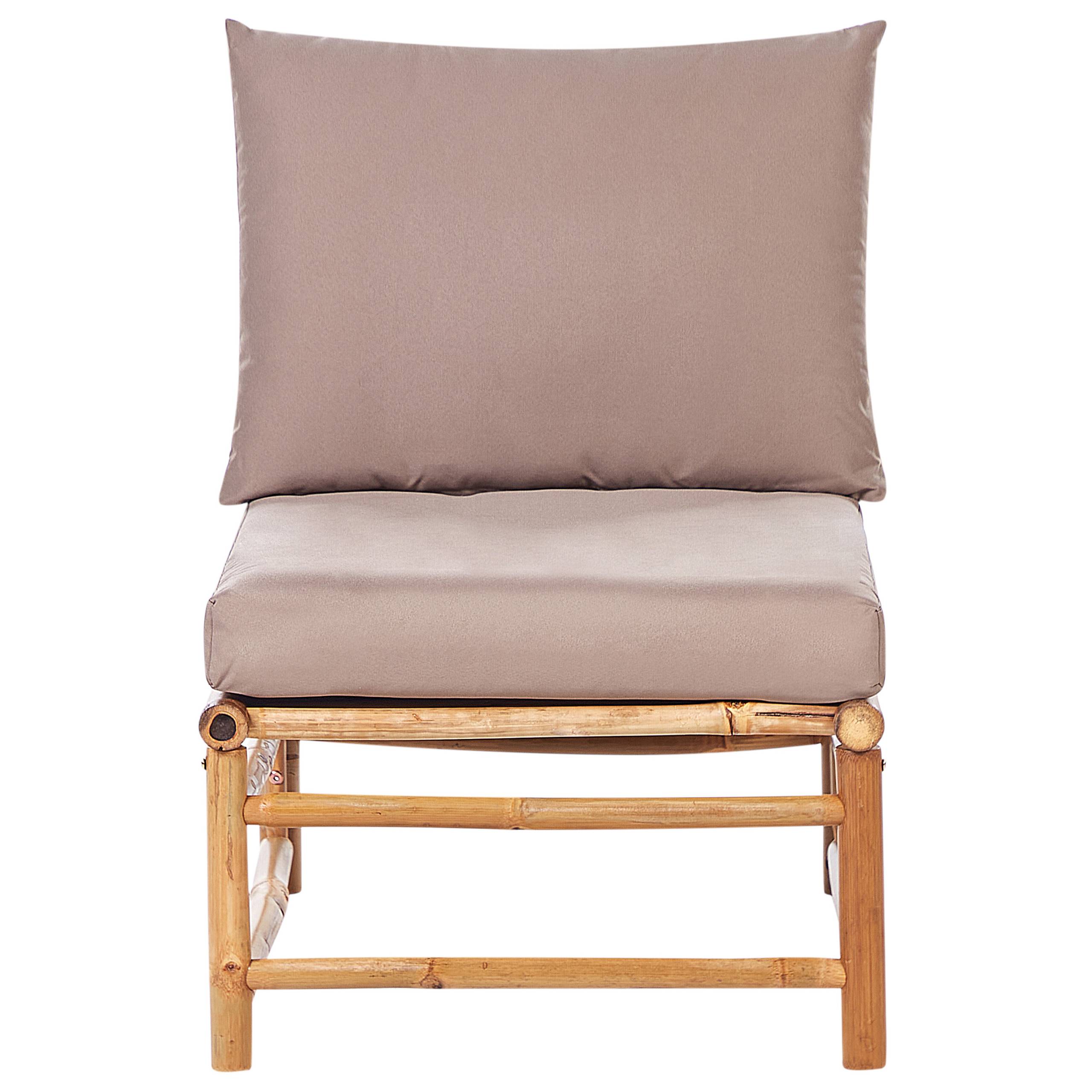 Beliani - Set de jardin, 5 Personnes Bambou Taupe CERRETO - Beliani - Imagen 6