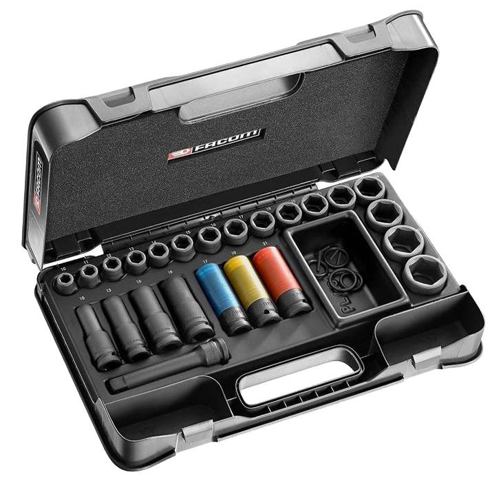 Facom - Coffret à douilles à chocs 1/2'' impact 6 pans 10-32mm - FACOM - NS.550B - Imagen 1
