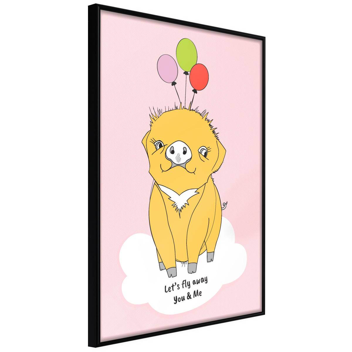 Affiche Murale Encadrée "Birthday Wish" 21 x 30 cm Noir