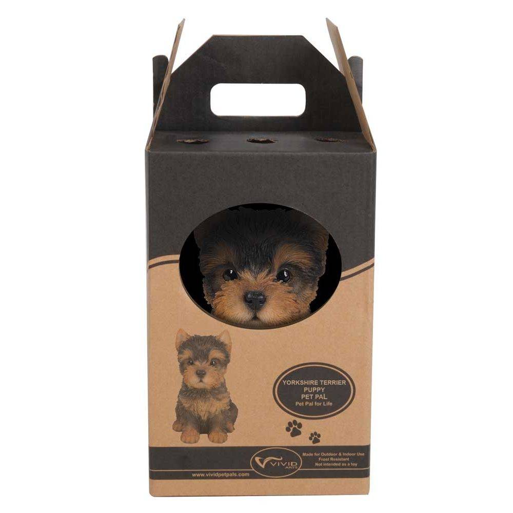 Vivid Arts - Chiot yorkshire assis en résine 16 cm - Imagen 4