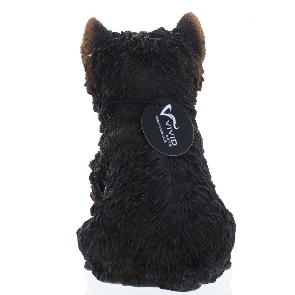 Vivid Arts - Chiot yorkshire assis en résine 16 cm - Imagen 3