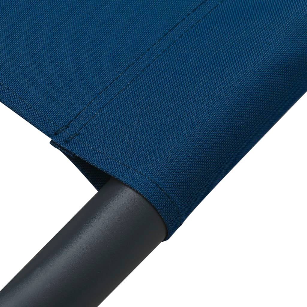 Helloshop26 - Lit de repos transat chaise longue d'extérieur 200 cm avec auvent bleu - Imagen 6