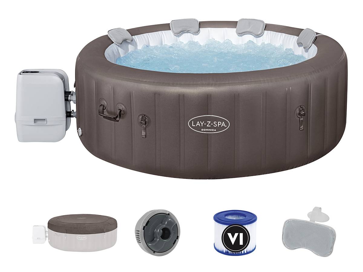 Bestway - Spa gonflable Lay-Z-Spa Dominica rond Hydrojet 4/6 places - Bestway - Imagen 2