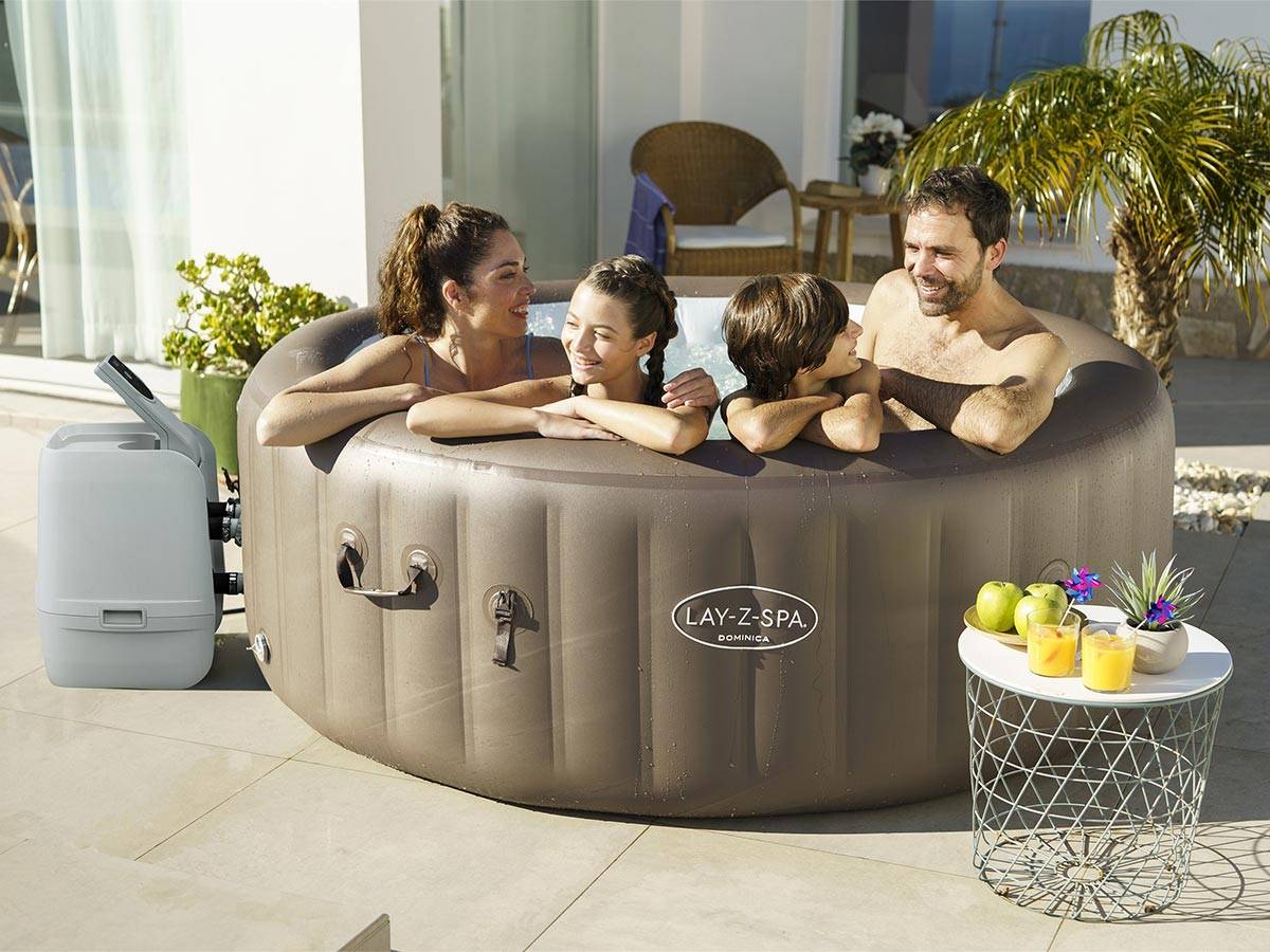 Bestway - Spa gonflable Lay-Z-Spa Dominica rond Hydrojet 4/6 places - Bestway - Imagen 1