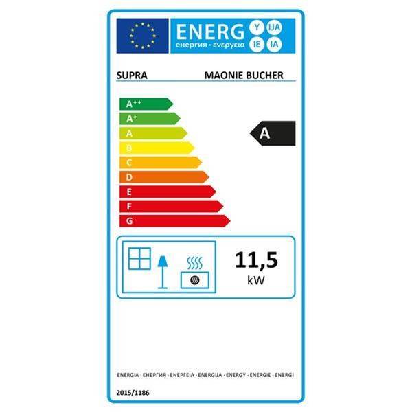 Supra - Poêle à bois fonte 11.5kw noir FR9016200B Supra - Imagen 3