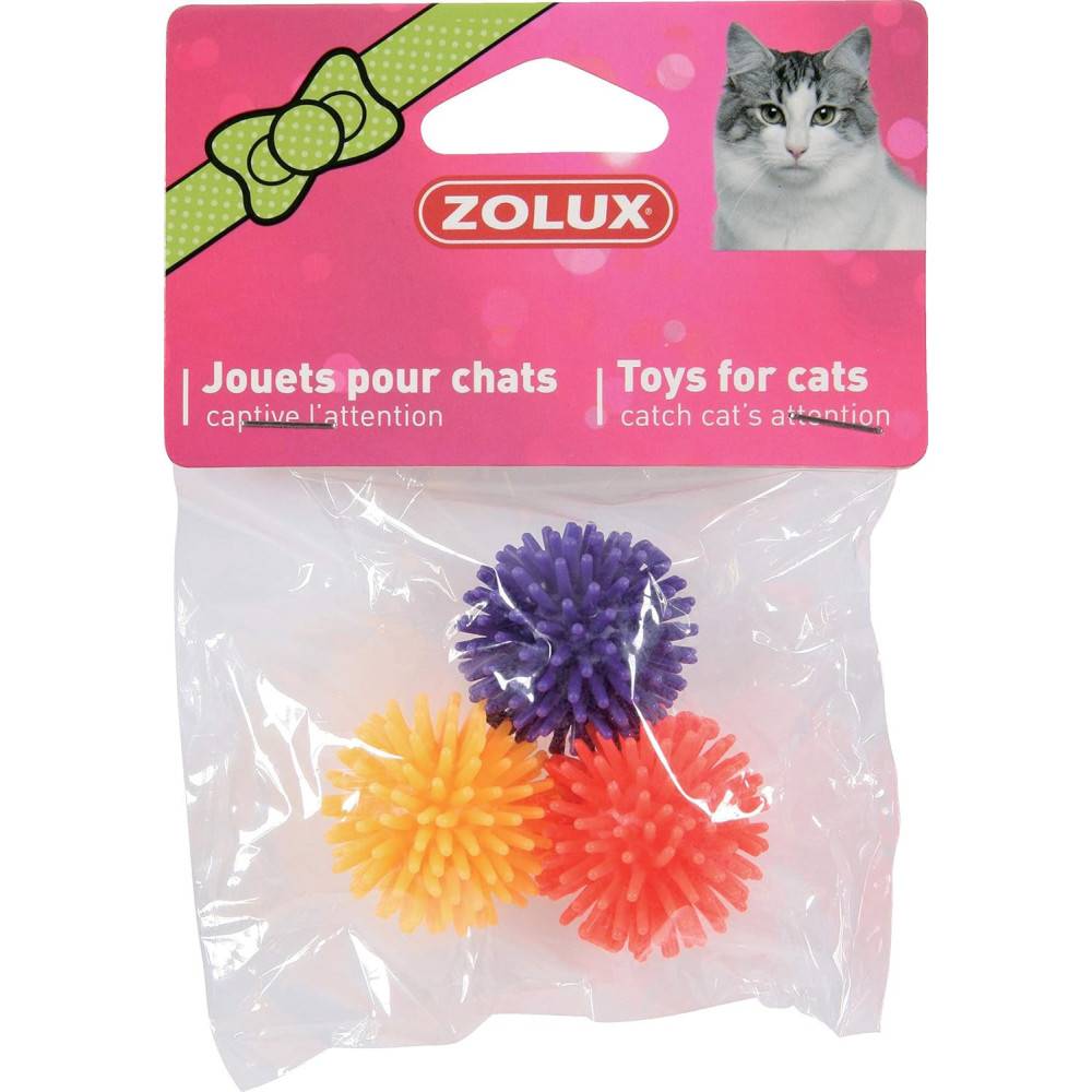 Zolux - Jouet chat 3 balles étoiles 4cm pour chat - Image 1