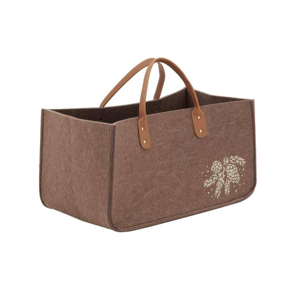 Aubry Gaspard - Sac à bûches en feutrine 50 x 25 cm - Imagen 2