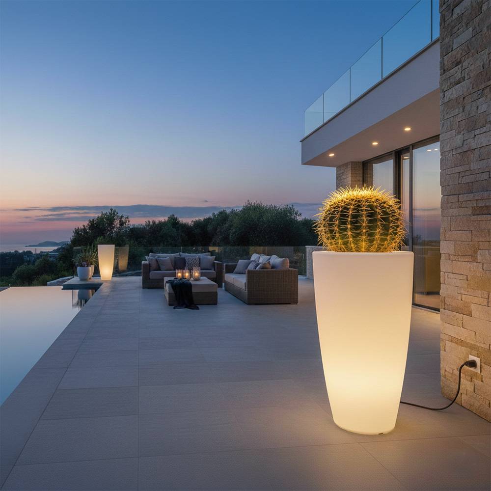 Pot lumineux conique 200l delight - plast' up rotomoulage - Image 2
