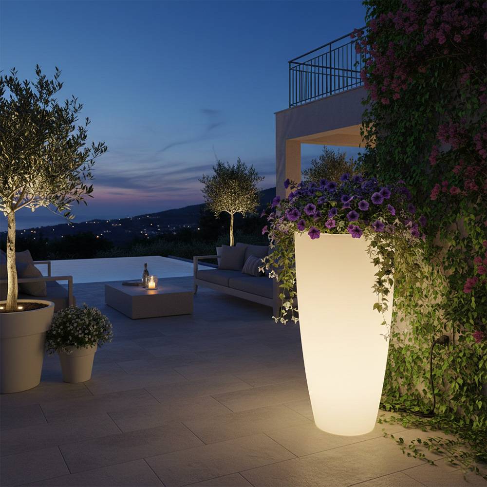 Pot lumineux conique 200l delight - plast' up rotomoulage - Image 4