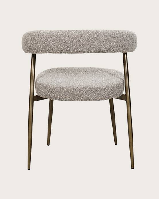 Agda - Lot de 2 chaises Agda en tissu et pieds métal - UNIQKA - Imagen 6