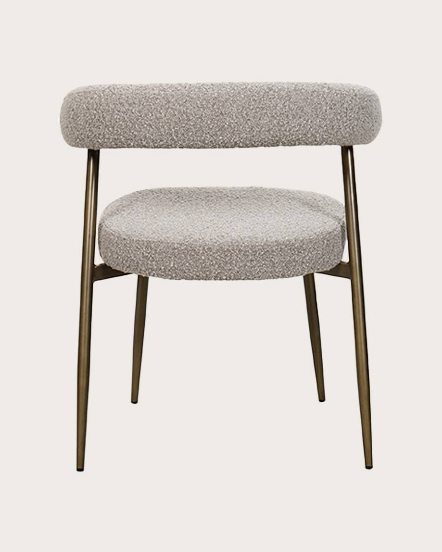 Agda - Lot de 2 chaises Agda en tissu et pieds métal - UNIQKA - Imagen 6