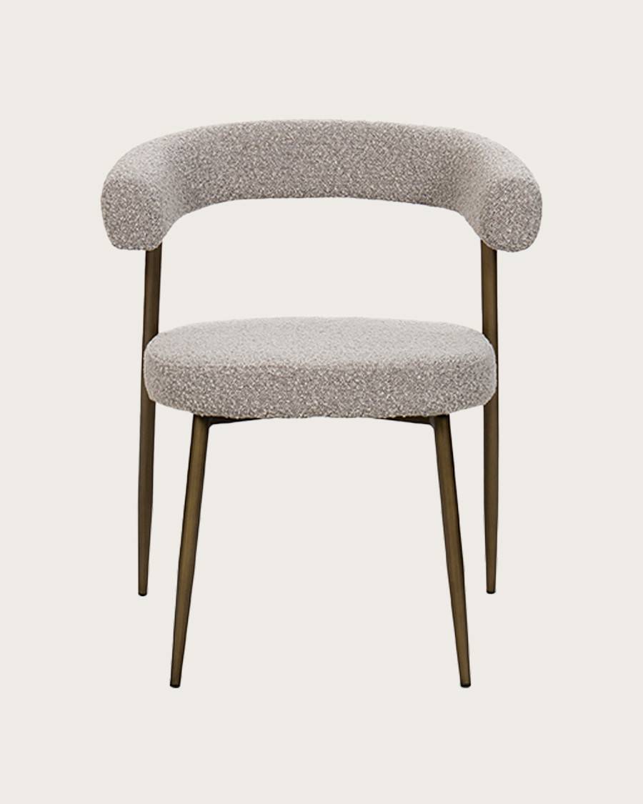 Agda - Lot de 2 chaises Agda en tissu et pieds métal - UNIQKA - Imagen 3