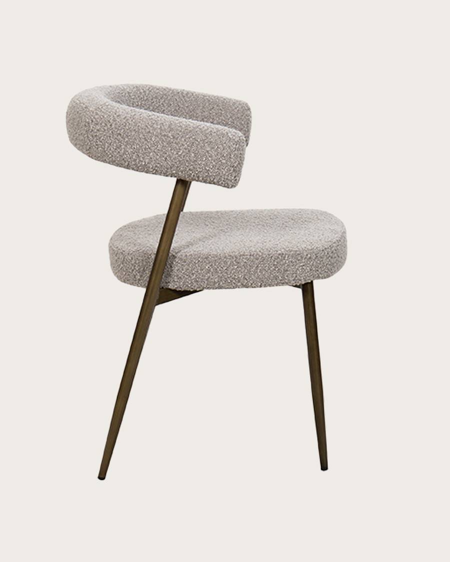 Agda - Lot de 2 chaises Agda en tissu et pieds métal - UNIQKA - Imagen 4