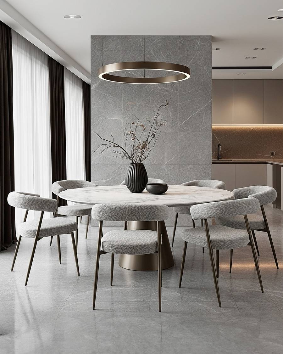 Agda - Lot de 2 chaises Agda en tissu et pieds métal - UNIQKA - Imagen 2
