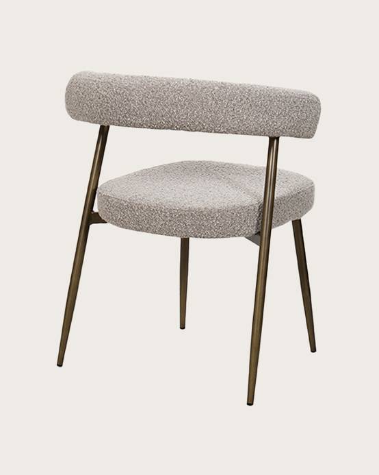 Agda - Lot de 2 chaises Agda en tissu et pieds métal - UNIQKA - Imagen 5