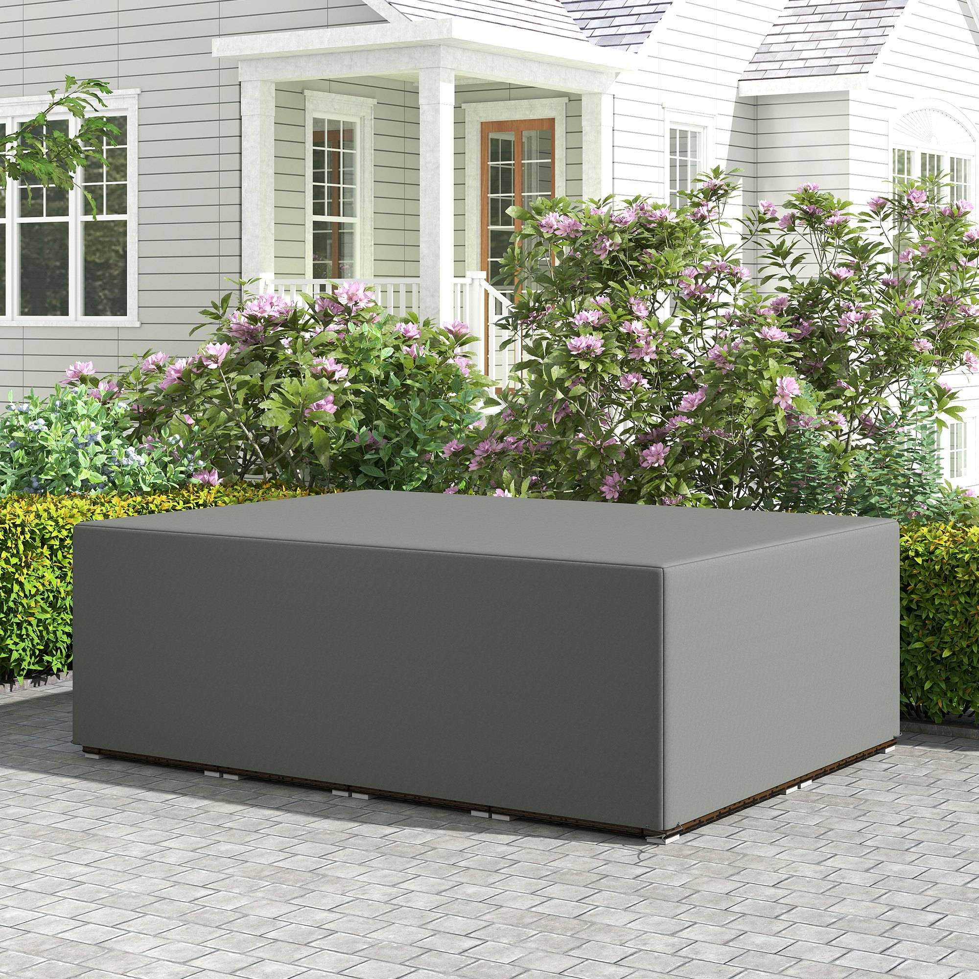 Housse protection salon jardin Oxford 600D imperméable anti-UV 275x205x90 gris - ComfortXL Outdoor Living - Image 10