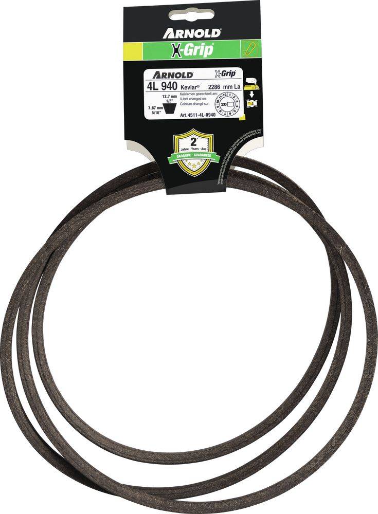 Arnold - Courroie trapézoïdale X-Grip V de type 4L940 Arnold - Imagen 1