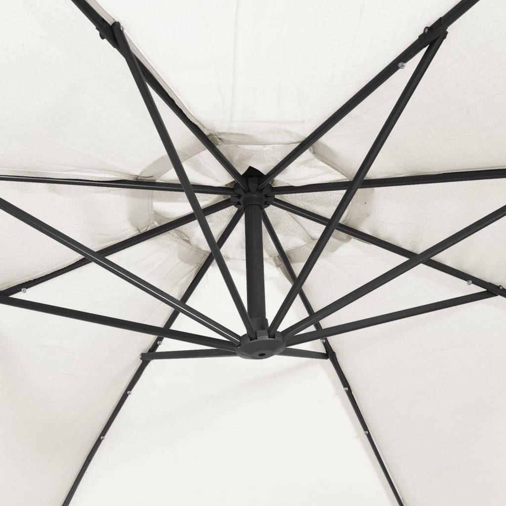 Vidaxl - Parasol avec éclairage LED 300cm Poteau en métal Sable vidaXL 42970 - Imagen 4