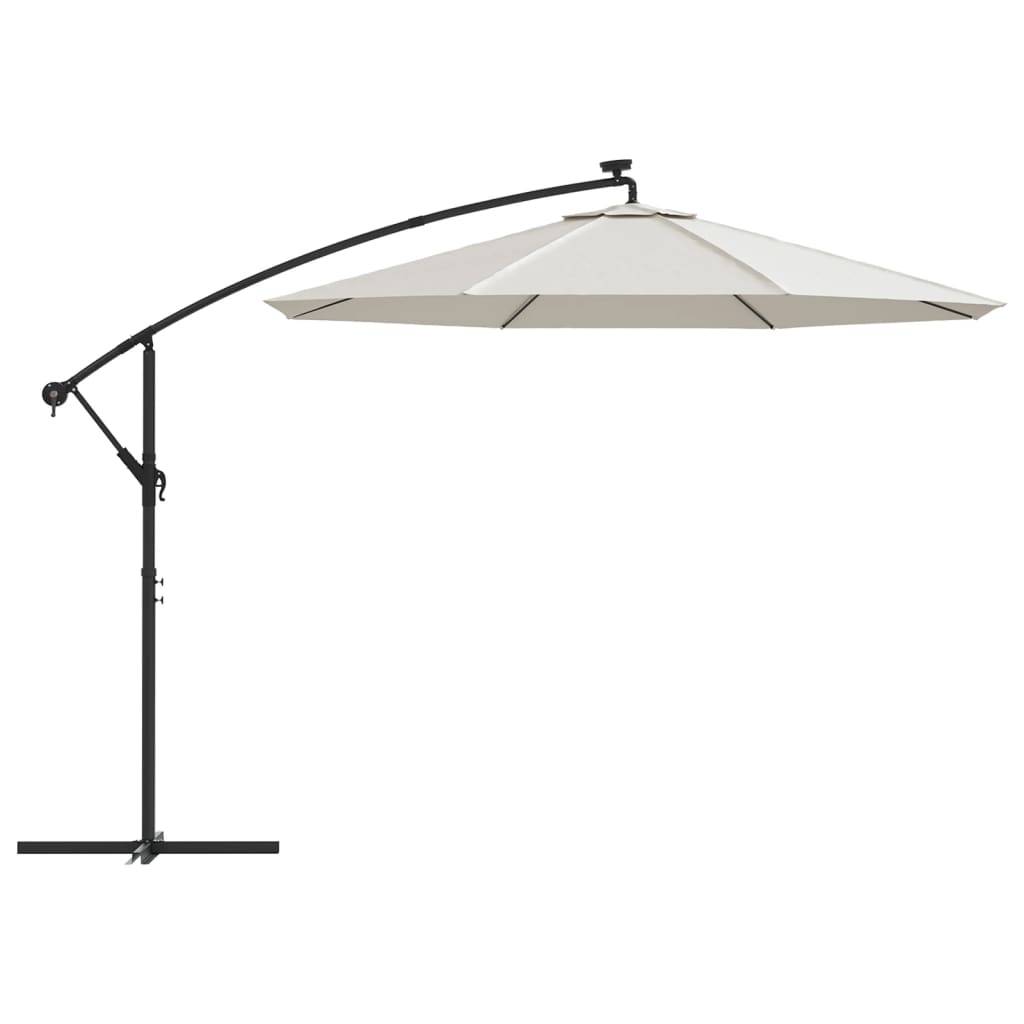 Vidaxl - Parasol avec éclairage LED 300cm Poteau en métal Sable vidaXL 42970 - Imagen 9