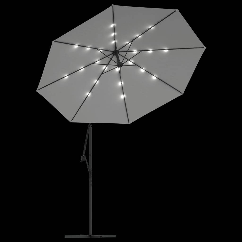 Vidaxl - Parasol avec éclairage LED 300cm Poteau en métal Sable vidaXL 42970 - Imagen 7