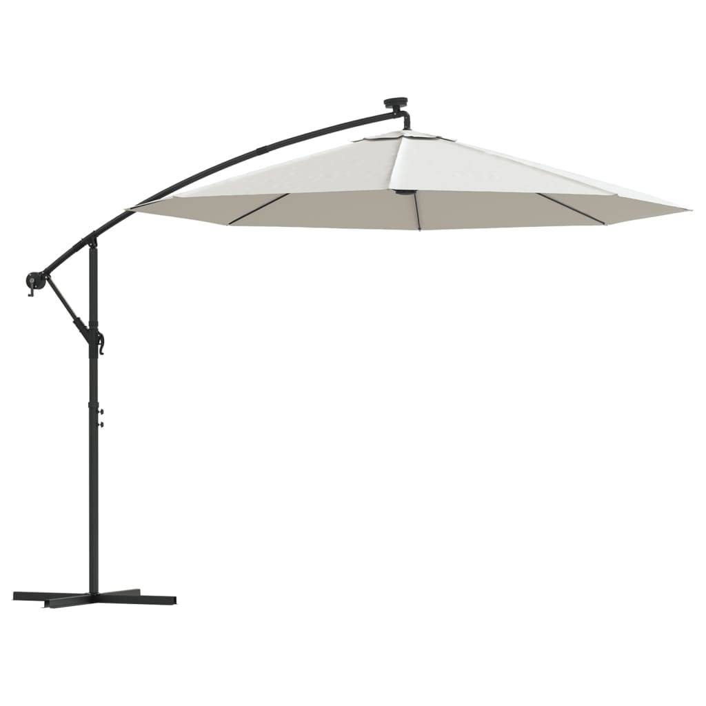 Vidaxl - Parasol avec éclairage LED 300cm Poteau en métal Sable vidaXL 42970 - Imagen 2