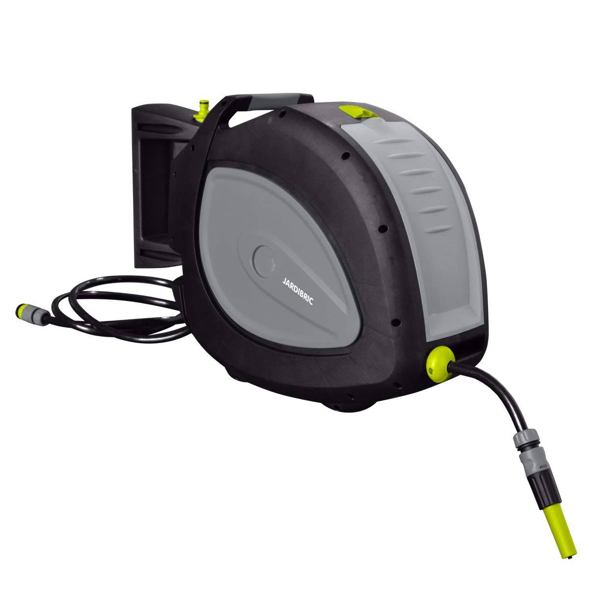 Jardibric - Jardibric - Dévidoir Arrosage Mural Automatique 35 m Ø12,5 mm - Enrouleur Rétractable Pivotant 180° - Rallonge 2 m + Lance et Raccords - Imagen 1