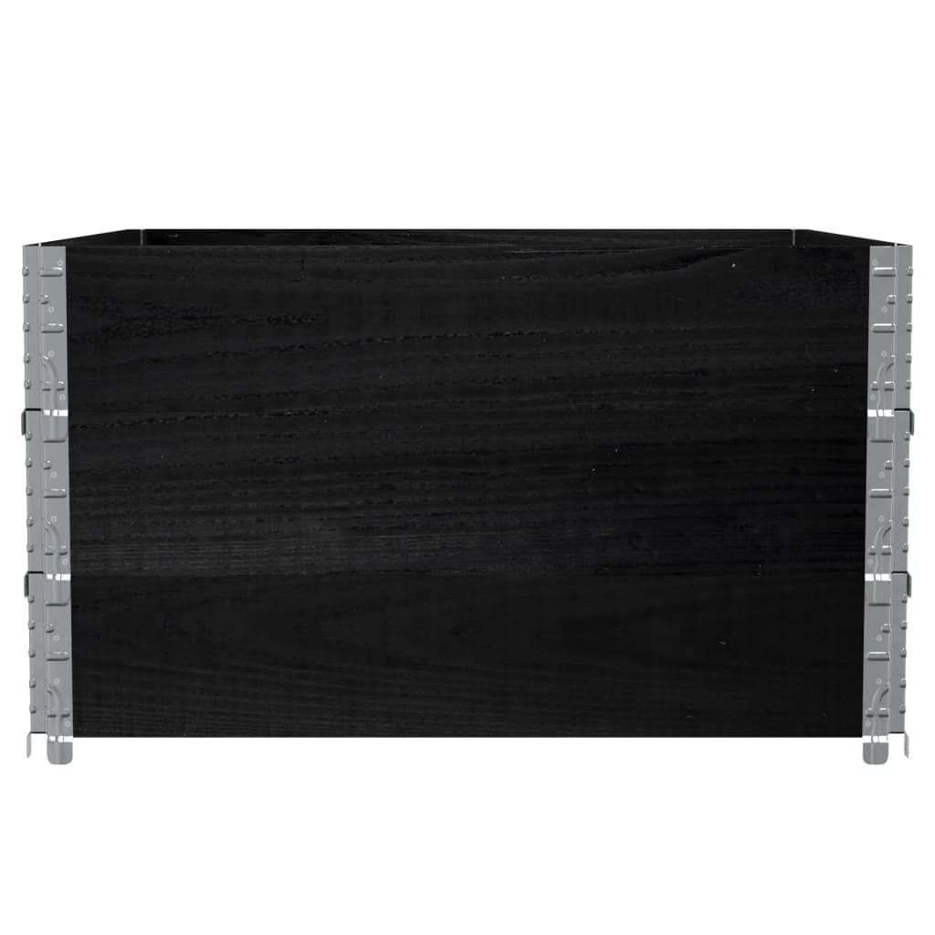 Jardinière bois de pin noir 100 x 100 x 60.5 cm - PANGIVO - Image 4