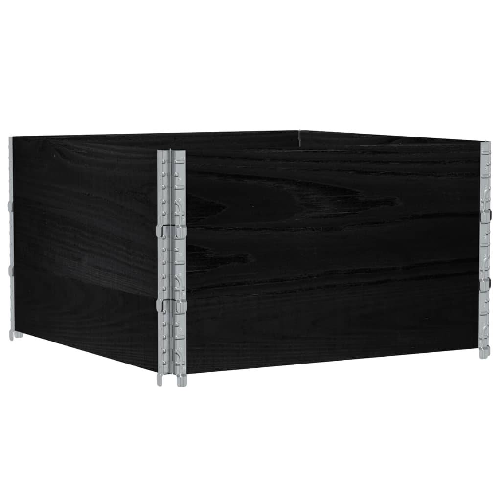 Jardinière bois de pin noir 100 x 100 x 60.5 cm - PANGIVO - Image 5