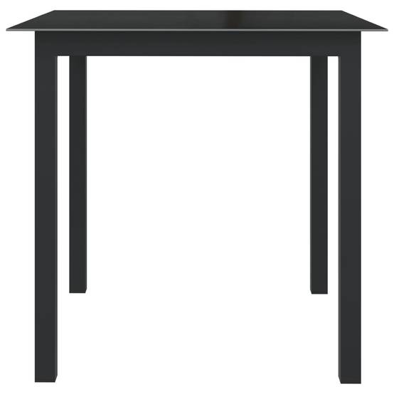 Table de jardin Aluminium et verre noir 80 x 80 x 74 cm - PANGIVO - Image 2
