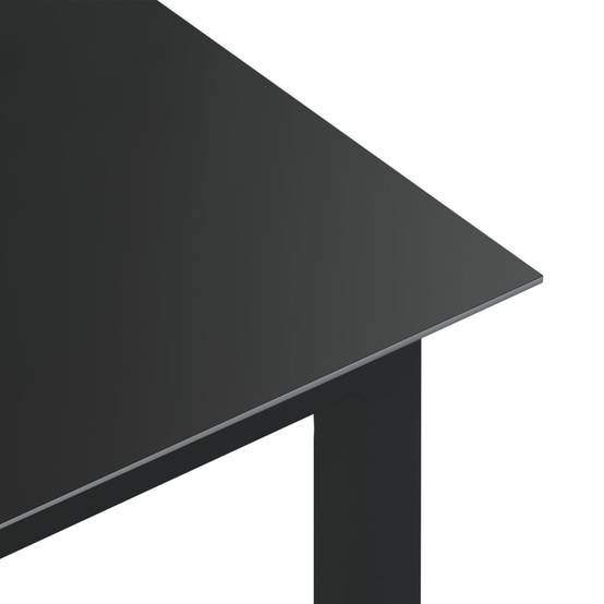 Table de jardin Aluminium et verre noir 80 x 80 x 74 cm - PANGIVO - Image 4