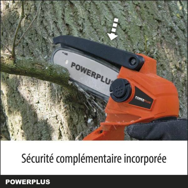 Dual Power Tronçonneuse a Batterie POWDPG7572, 20 V, Guide de 100 mm a 14 Dents sans Batterie ni Chargeur - Image 3