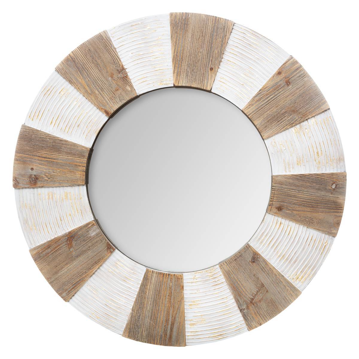 Atmosphera - Miroir "Jade" relief en bois D90cm - Atmosphera Créateur d'intérieur - Imagen 1