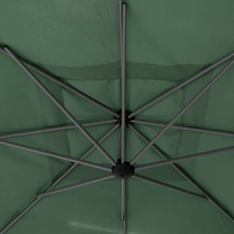 Hesperide - Parasol déporté carré "Manoa" vert olive D2,5x2,5m en acier Hespéride - Imagen 5
