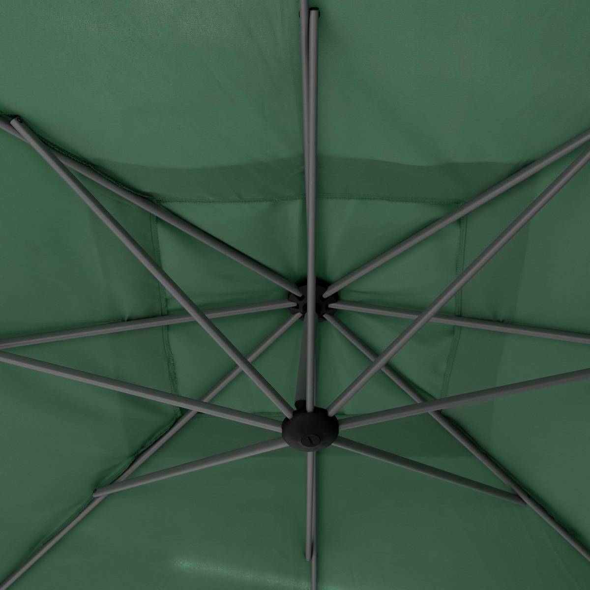 Hesperide - Parasol déporté carré "Manoa" vert olive D2,5x2,5m en acier Hespéride - Imagen 3