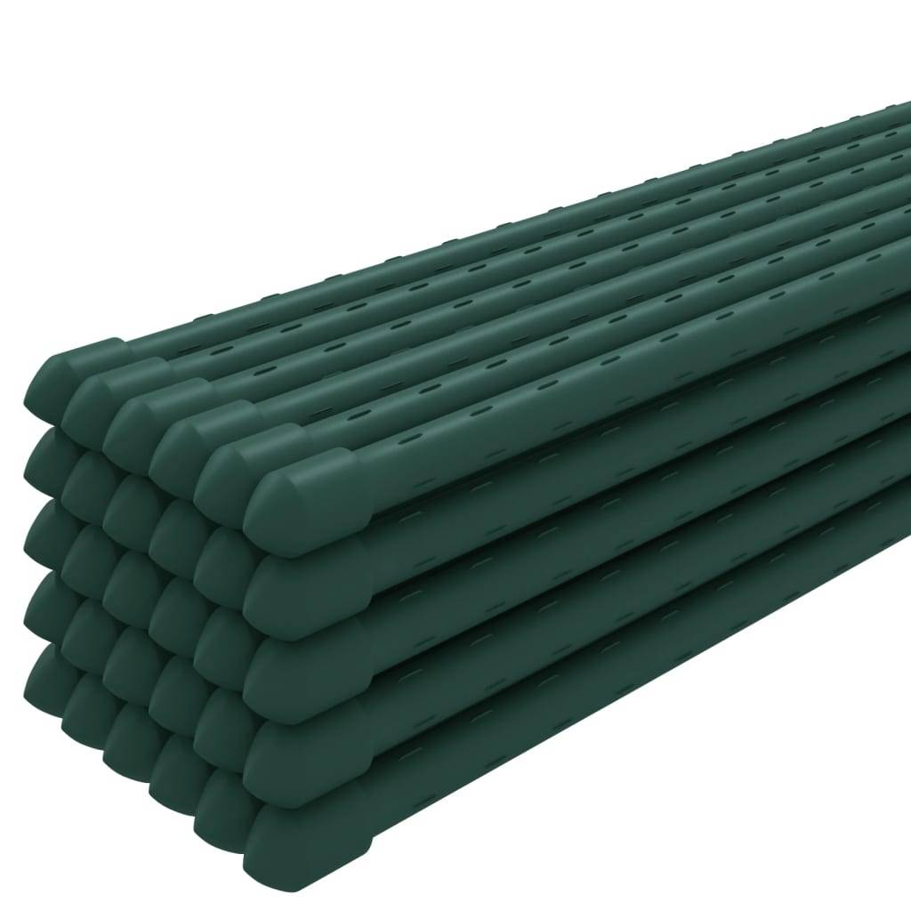 30 pcs Piquets de Fixation - Piquets de sol pour plantes de jardin vert 60 cm acier - Image 3