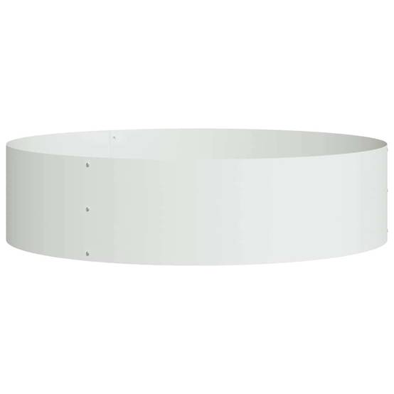 Grande Bordure de Jardin Ronde Acier pour Massif ou Arbre Ø 80x20 cm Blanc - ComfortXL Outdoor Living - Image 2