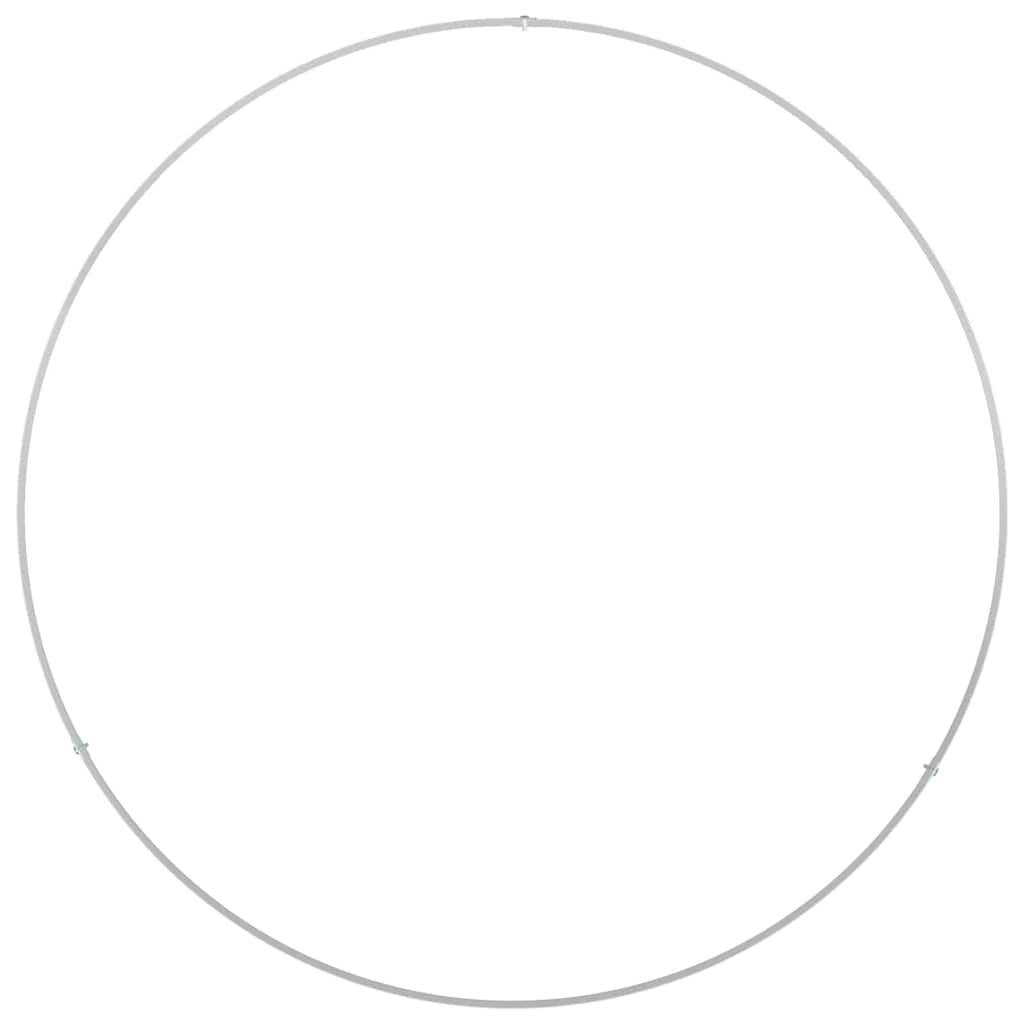 Grande Bordure de Jardin Ronde Acier pour Massif ou Arbre Ø 80x20 cm Blanc - ComfortXL Outdoor Living - Image 6