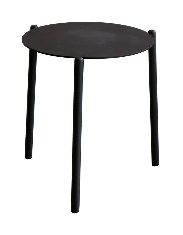 Proloisirs - Table basse de jardin ronde Ambiance coffee en aluminium - graphite PROLOISIRS