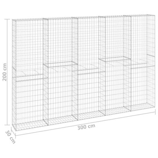 Gabion acier argent 300 x 30 x 200 cm - Prolenta premium p3186.7 - Image 7
