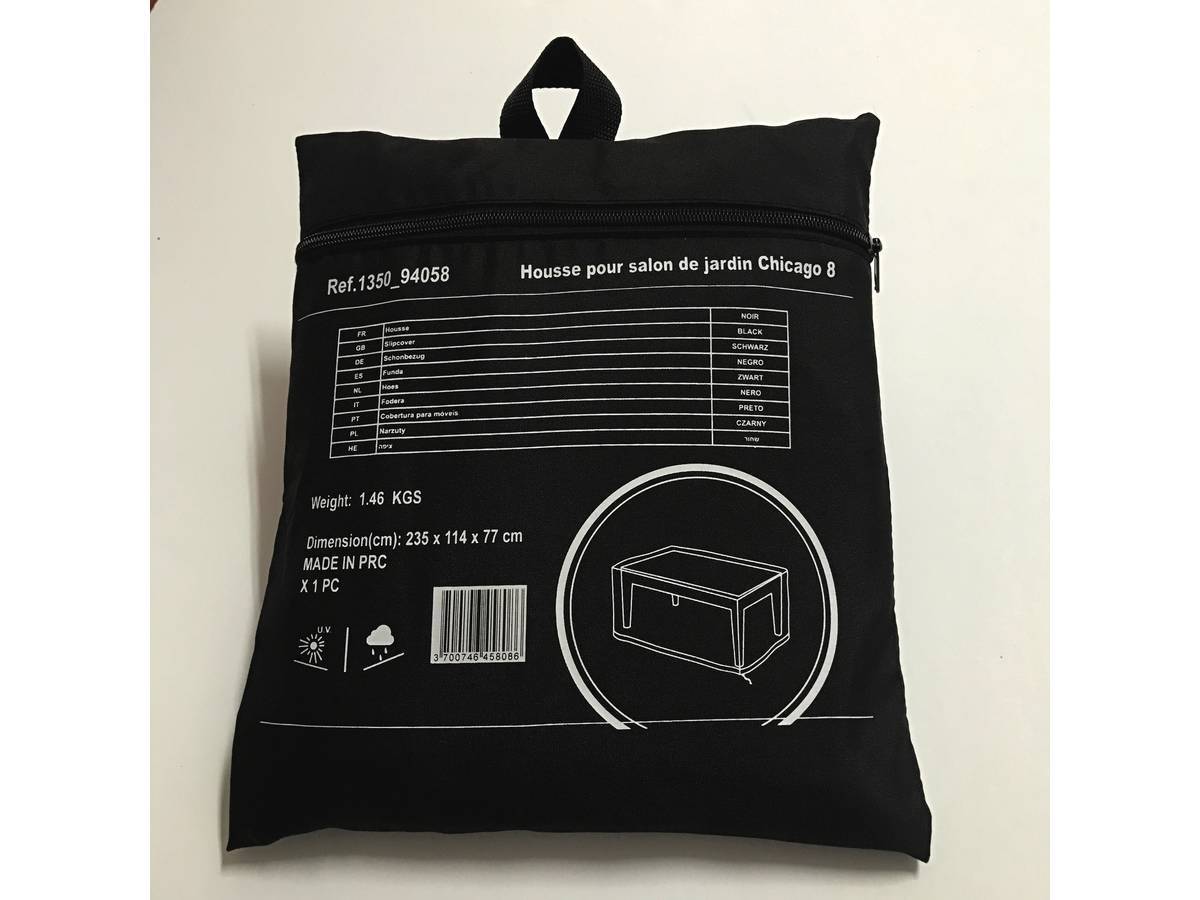 Habitat Et Jardin - Housse De Protection Pour Salon De Jardin - 235 X 114 X 77 Cm - Noir -habitat Et Jardin - Imagen 3