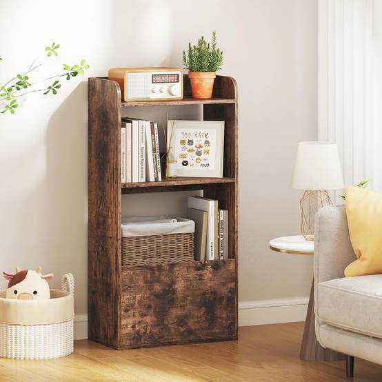 Etagère à 4 Niveaux Bibliothèque Autoportante Avec Cadre En Métal Étagère De Rangement De Style Industriel Finition Grain De Bois Noyer Maison Chic 85131510 Etagère à 4 Niveaux Bibliothèque Autoportante Avec Cadre En Métal Étagère De Rangement De Style Industriel Finition Grain De Bois Noyer Maison Chic 85131510