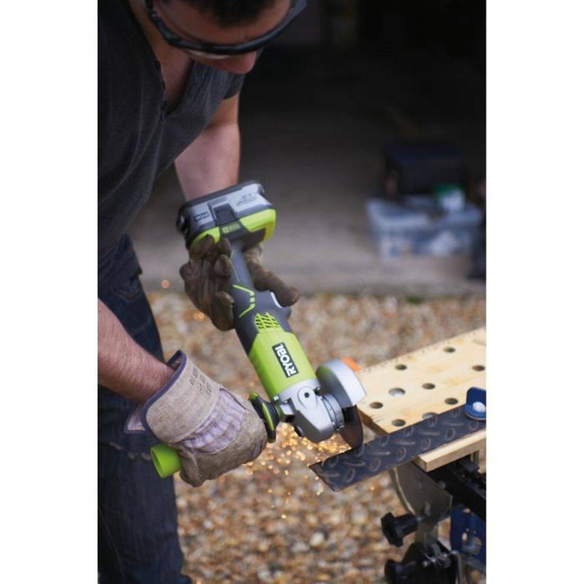 Combo 3 outils 18 V ONE+ sans fil: perceuse-visseuse, meuleuse 115 mm et scie sauteuse - RYOBI - Image 6
