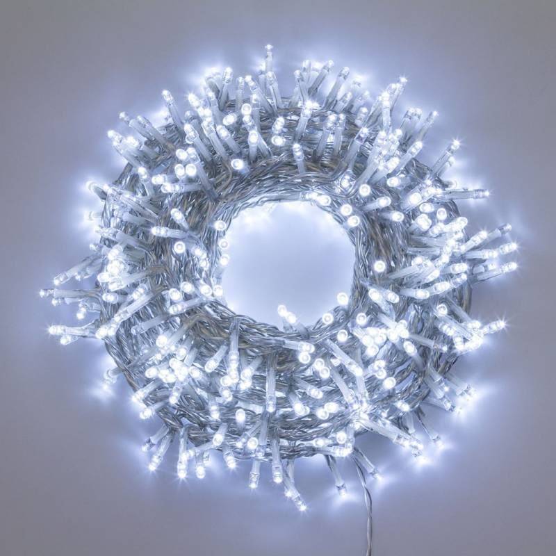 Lotti - Guirlande 15M BOA 6cm 720 LED blanc froid timer 8 programmes câble transparent Lotti - Imagen 1